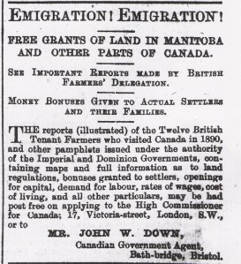 emigration advert 1892