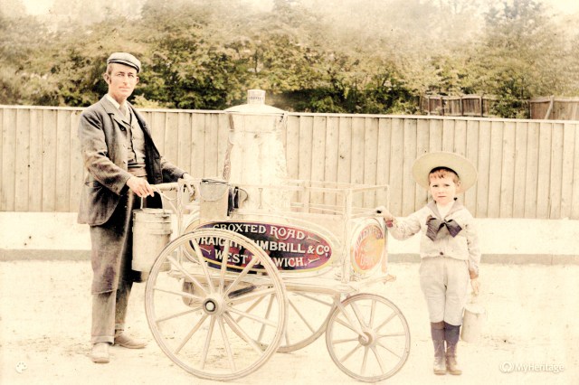 Colourised Philip James and Percy James Woolgar c 1896